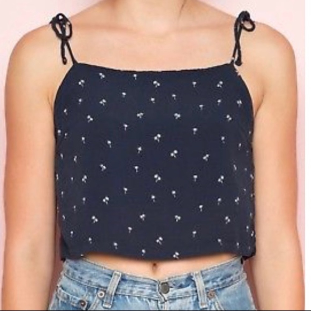 Brandy Melville dena palm tree tie tank top
